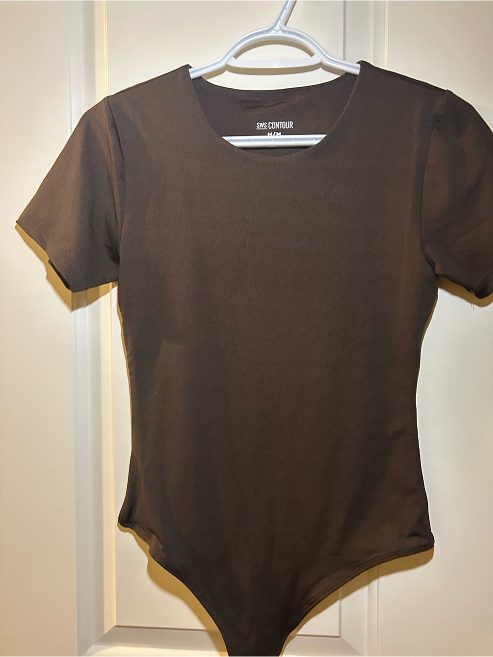 Brown Short-Sleeve Contour Bodysuit